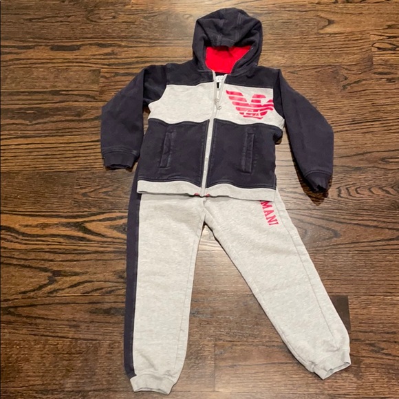 Armani zip up sweatsuit size 6
